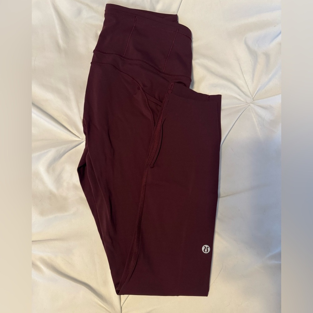 Maroon lululemon leggings